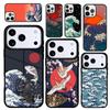 Capa Case for iPhone 17 Air 16 Pro Max 15 Plus 11 13 Mini 14 12 Back Phone Cover Japanese Wave Art