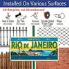 2D Flat - Vintage Rio De Janeiro Cidade Maravilhosa Aluminium Decorative Sign| 2D Flat Print, 11.8×5.9 Inch, Ideal for Wall Decor in Study and