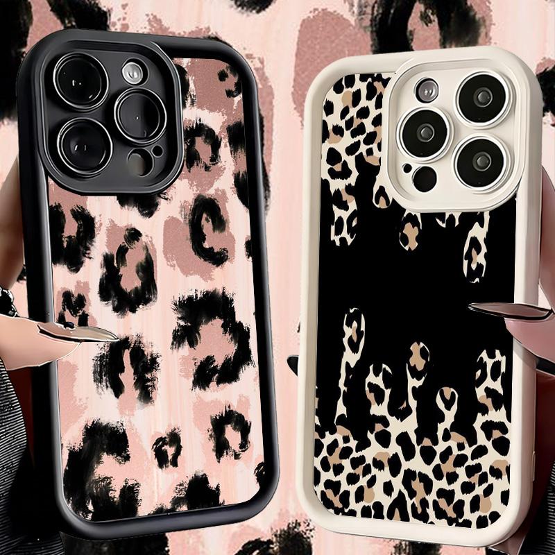 Phone Case for iPhone 17 Air 16E 15 16 Pro Max Leopard Print Trend Desgin Cover 14 Plus 13 12 Mini Soft Shell Silicone Fundas