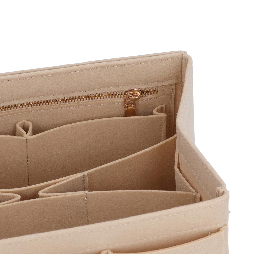 Filz-Organizer-Einsatz, Khaki, große Kapazität, Kosmetikaufbewahrung, Handtaschen-Einsatz, Trennwand