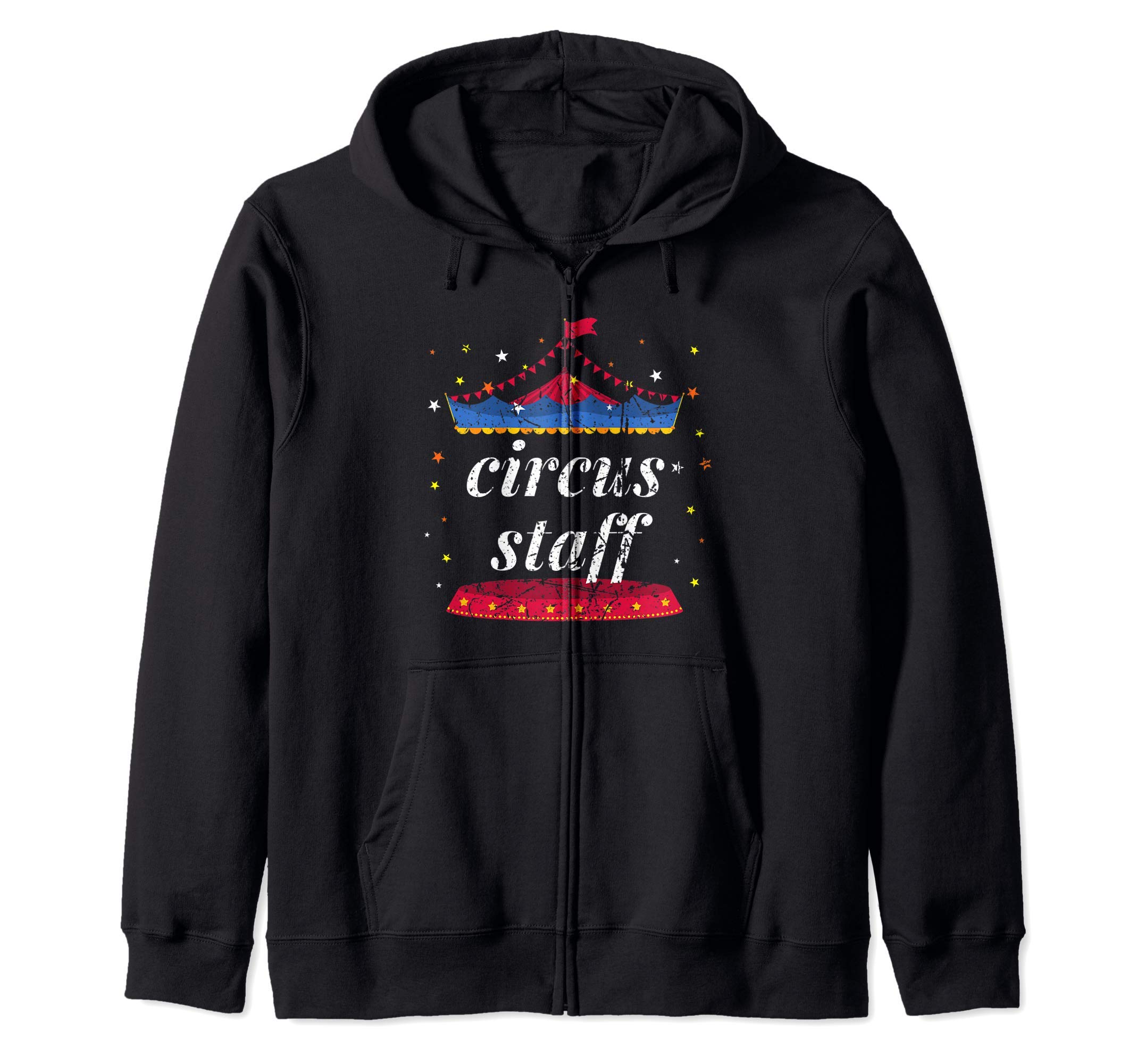 

Carnival Tent Event Staff Vintage Circus Theme Party Zip Hoodie