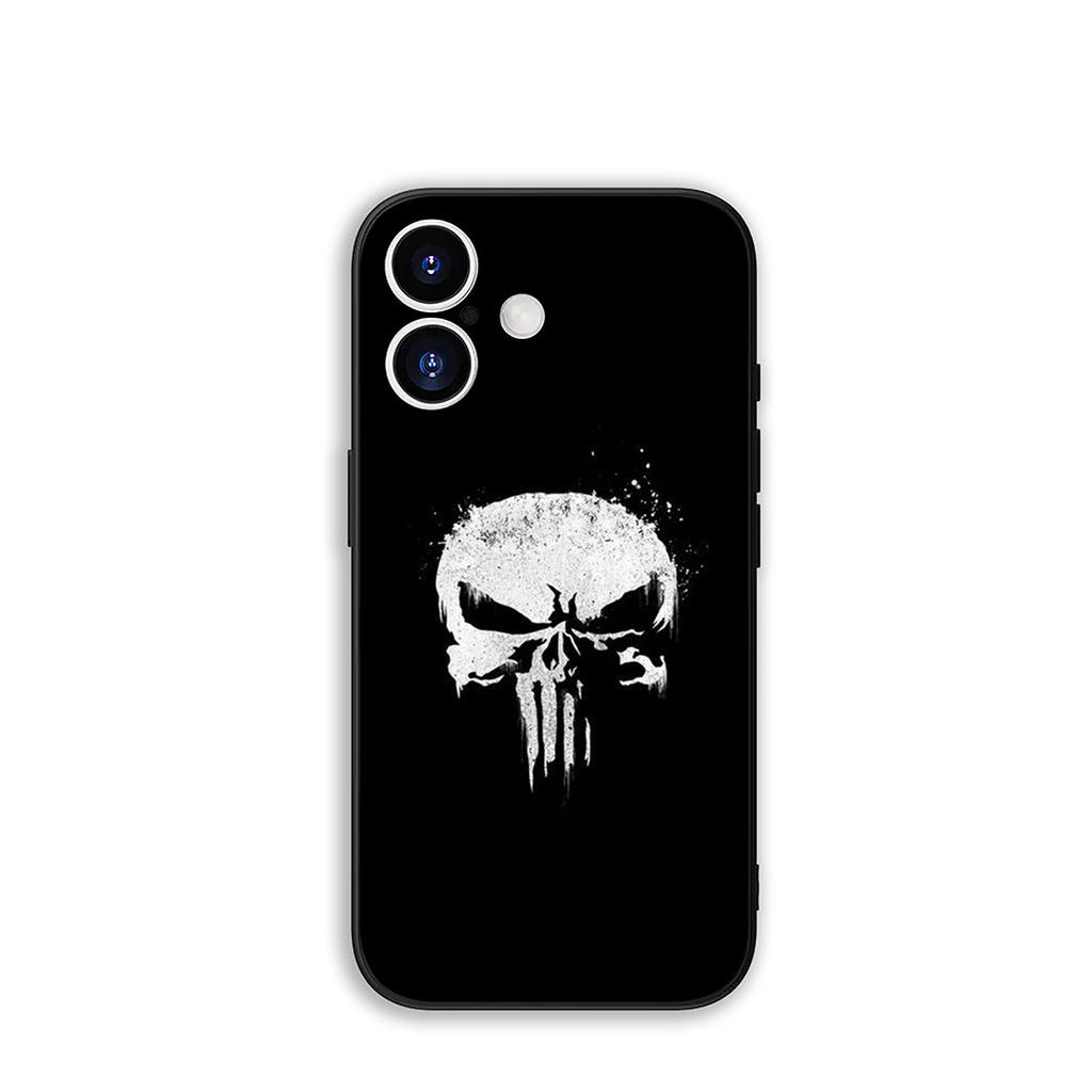 for Apple iPhone 16 15 14 Plus 13 12 Mini 17 Pro Max + ProMax 16E Air 15+ Phone Cover Case Marvel The Punisher Casing