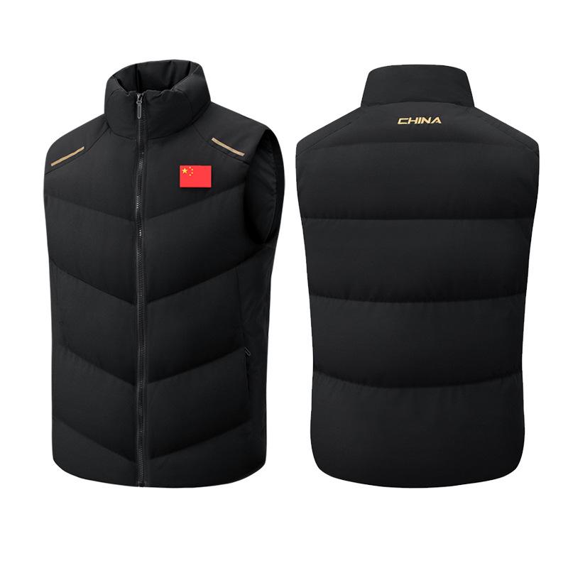 Unisex Wushu Coach Vest: Warm Sleeveless Sportswear for Autumn/Winter
