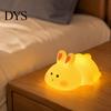 Cute Room Decor Accessories Bunny Night Light, Cartoon Rabbit Nursery Battery Operated Table Lamp, Birthday Gift for Kids Kawaii Animal Lamp with Warm