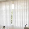 Sheer Embroidered Cotton Blended Curtain With Design For Living Room And Bedroom Decor