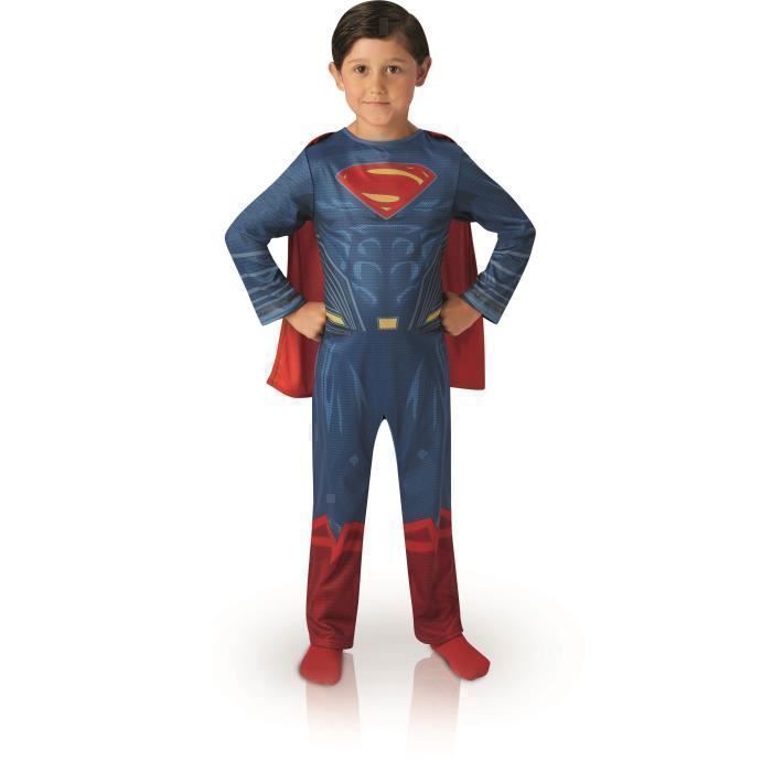 Classic Superman Justice League Costume - RUBIES - Boy - 5 Years - Blue - Fabric Cape - Inside