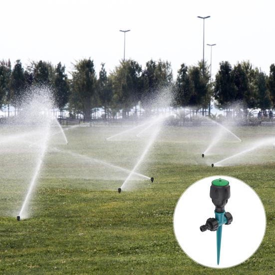 360-Degree Rotating Lawn Sprinkler with Stake Large Area Coverage Adjustable Garden Yard Sprinkler Efficient Stable Irrigation Tool