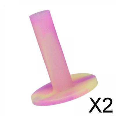 2x Rubber Golf Tees Holder Stability Mat Ball for Driving Range Backyard