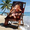 Custom Name Personalized Genshin Impact Print Beach Towel, for Trip Camping Beach Party Home Decor, Birthday Gift for Family & Friends