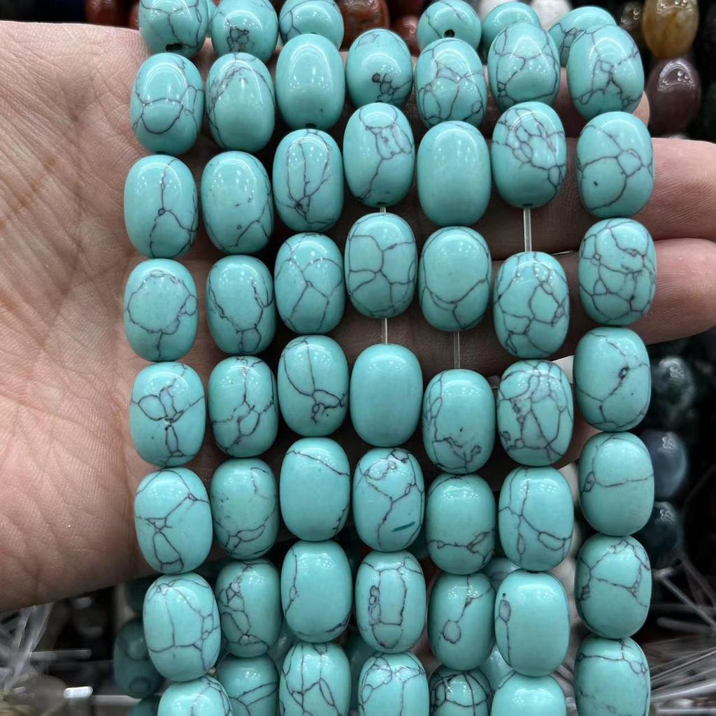 10x14mm Natural Crystal Striped Agate Drum Beads for Jewelry and DIY Accessories