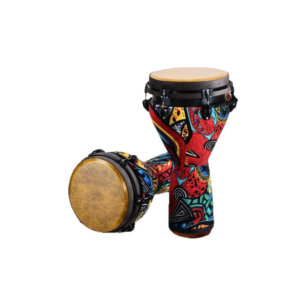 Lightweight 10"-12" African Hand Drum with Mechanical Tuning, Perfect for Performances, Teaching, and Customizable Playing.