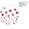 Valentine's Day Window Cling Removable Waterproof PVC Rose Flower Love Heart Static Glass Sticker Holiday Party Decoration Decal