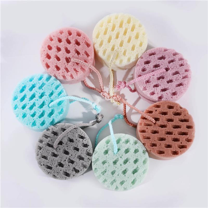 Small Honeycomb Bath Sponge for Kids and Adults - Solid Color