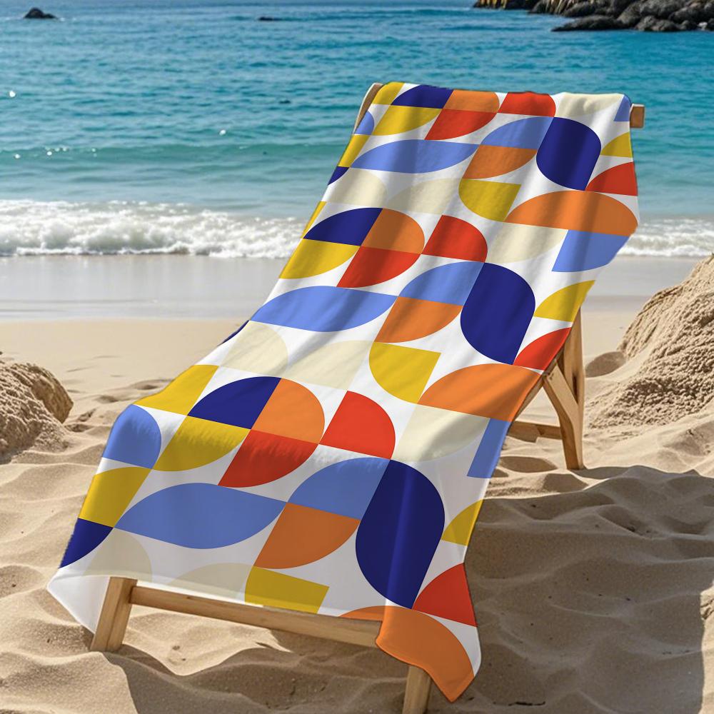 Minimal B-Bauhaus geometricS Towel Five-Star Hotel Quality Eco-Friendly Ultra Soft Thick Towels & Beach Towels