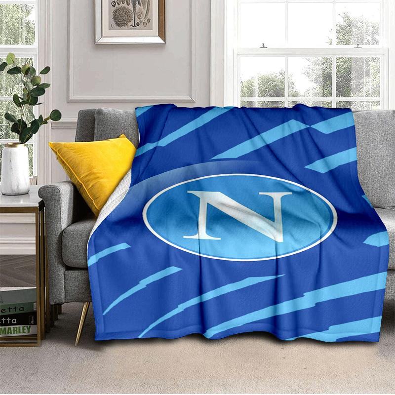 Coperta con Emblema del Napoli Calcio Coperta in Flanella da Esterno per Campeggio, Escursionismo, Feste in Giardino, Essenziali per Picnic, regalo per famiglia e amici