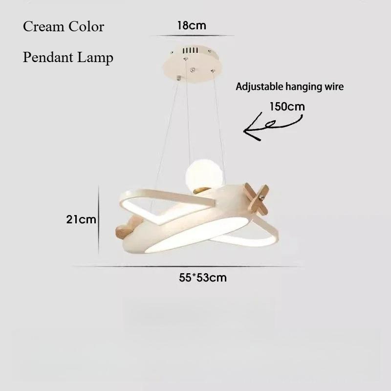 Children's room LED ceiling chandelier dimmable cartoon airplane ceiling light Nursery room decoration spherical hanging lamp