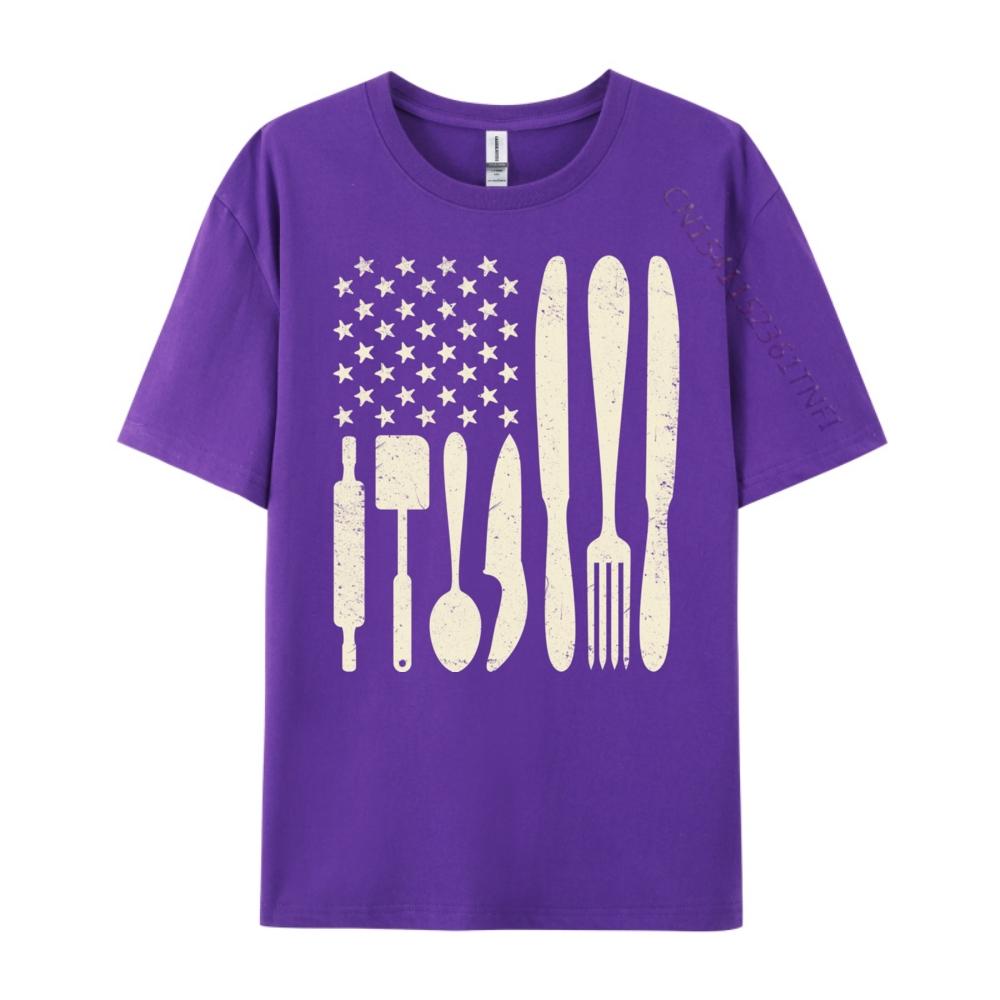 Kochmesser Amerikanische Flagge Patriot Einfaches Hemd Herrenkleidung Markenkleidung Herren Geschenke Vegan