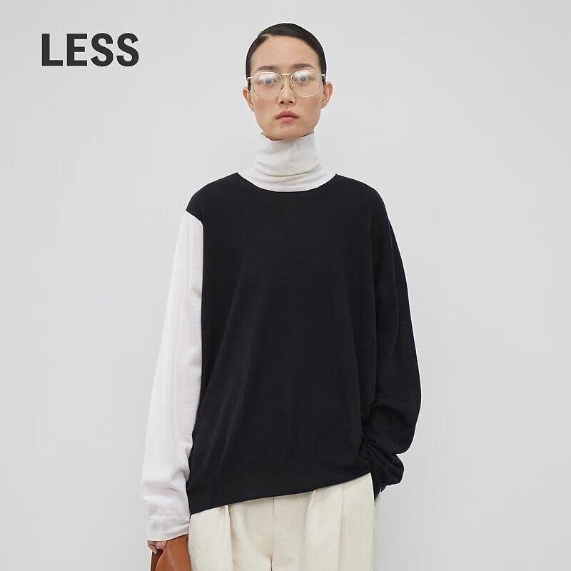 

LESS 2023 Winter Collection Patchwork Turtleneck Sweater M