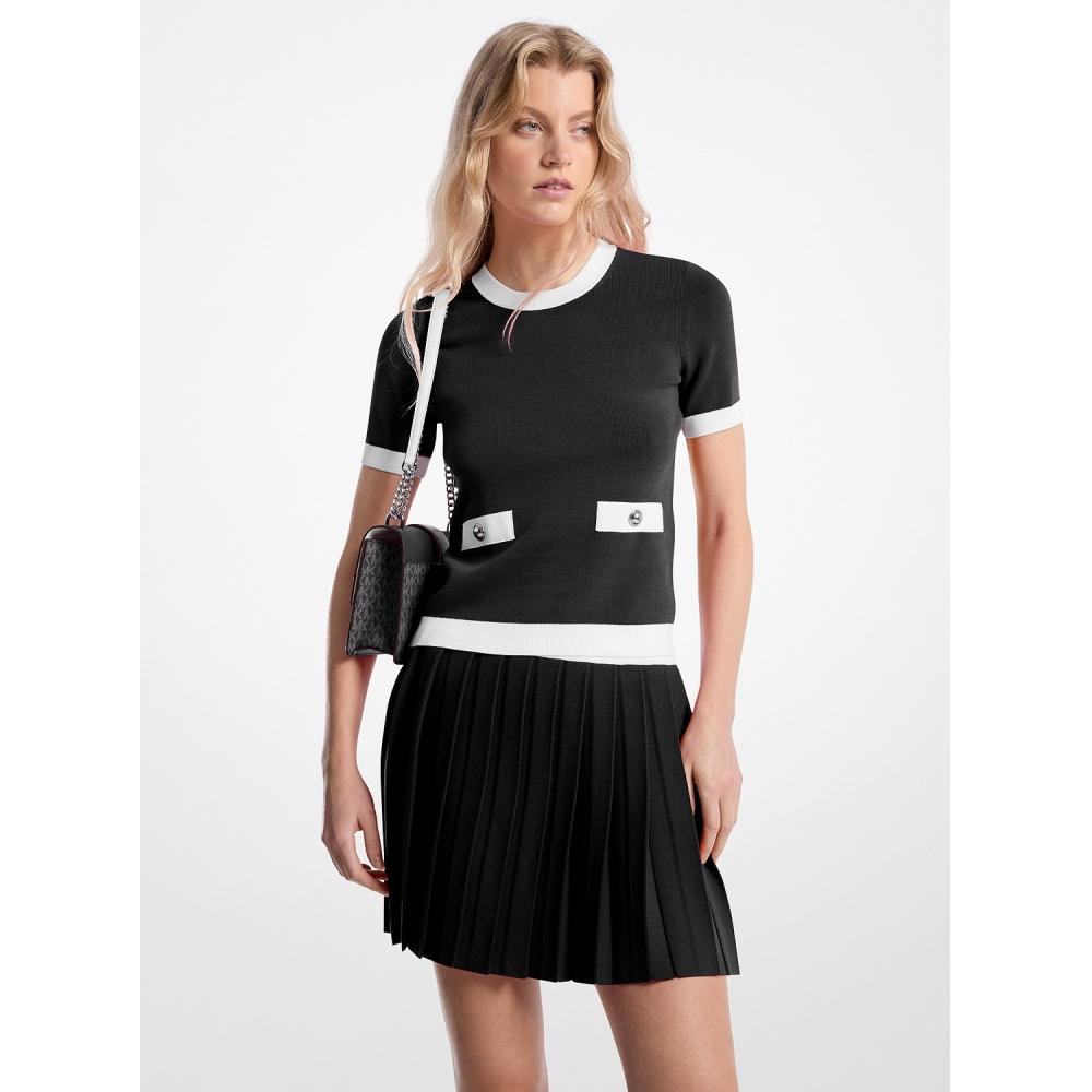 

Майкл Корс Джемпер с коротким рукавом из эластичного трикотажа Js5616s5zv1 Черный S