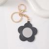 Adorable Heart-Shaped Cartoon Leather Keychain Mirror – Portable and Versatile for Makeup