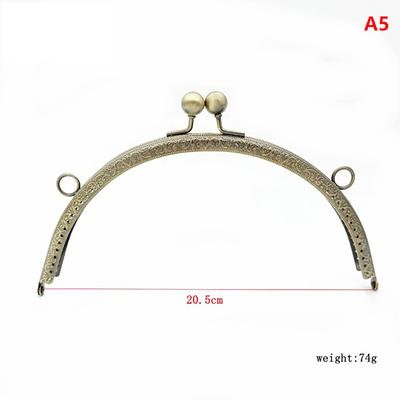 Diy Metal Yarım Daire Çerçeve Çanta Kolu Para Çantaları Metal Öpücük Toka Kilit Çerçevesi