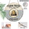 2D Flat 1pc, 8x8 in, Fresh Local Farm Products Aluminum Metal Decorative Signs & Plaques, Durable Tin for Indoor/Outdoor Decoration, Suitable for