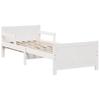 Bed Frame with Extendable Mattress White 80 x 200 cm