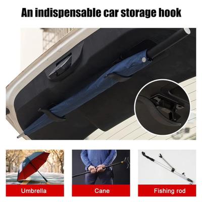 2 PEZZI Portaombrello per Auto Gancio per Auto Gancio Schienale Sedile Portaombrello Multifunzione per Bagagliaio Supporto di Fissaggio per Riporre l'ombrello in Auto