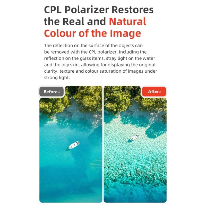 Multiple Density Lens Filters CPL ND8 ND16 ND32 For Outdoor Shootings Waterproof High Claritys Opticals Glass For Action Cameras