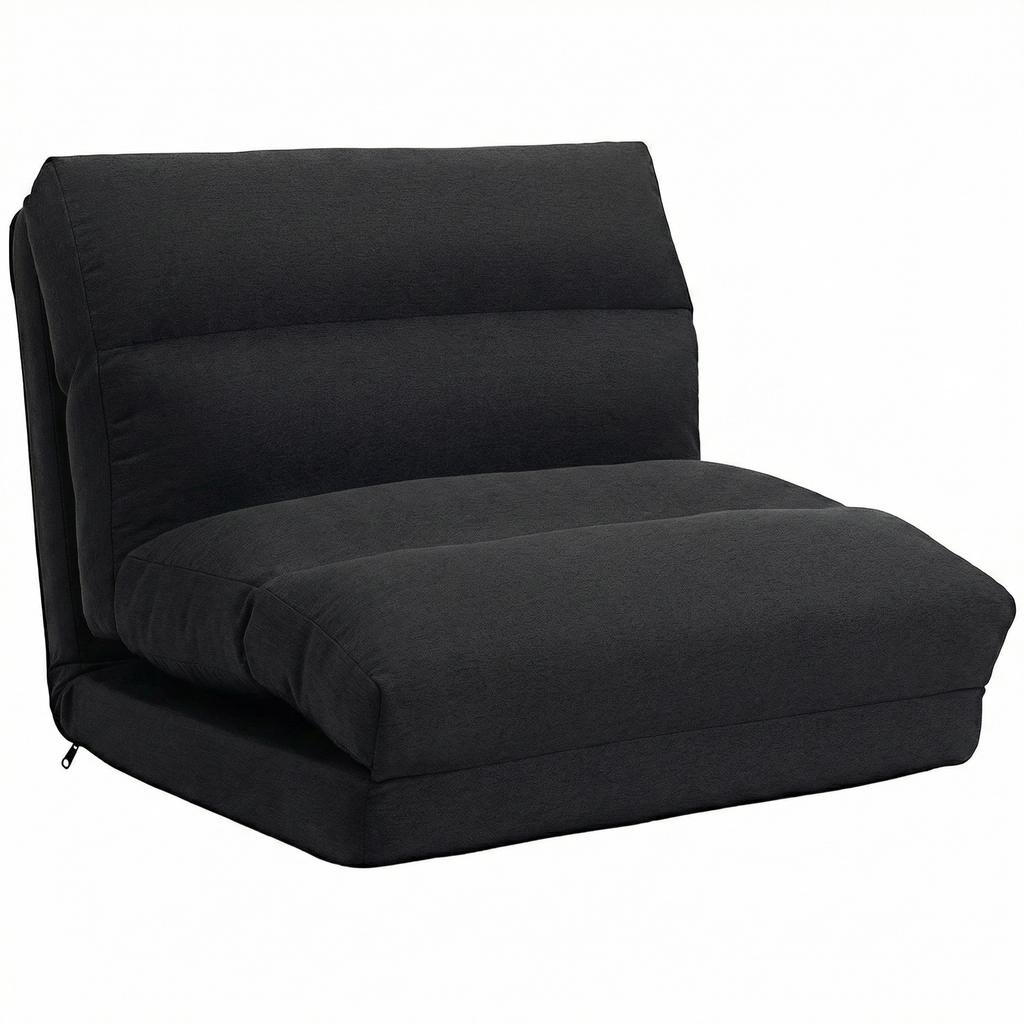 Adjustable Floor Lazy Chair 70x72x56cm, Convertible To a Lounge Sofa with 90 Degrees–180 Degrees Tilt Function, Made of Soft Fabric
