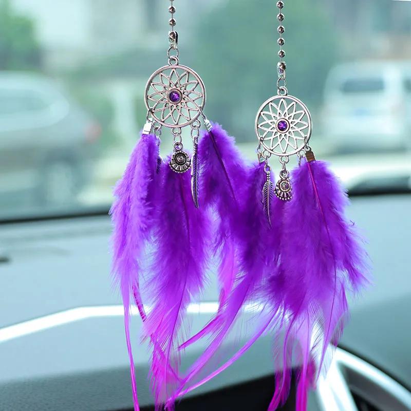 1/2 Stück Auto Innenzubehör Traumfänger Mehrfarbig Auto Innenraum Rückspiegel Anhänger Glücksbringer Auto Ornament Dekor