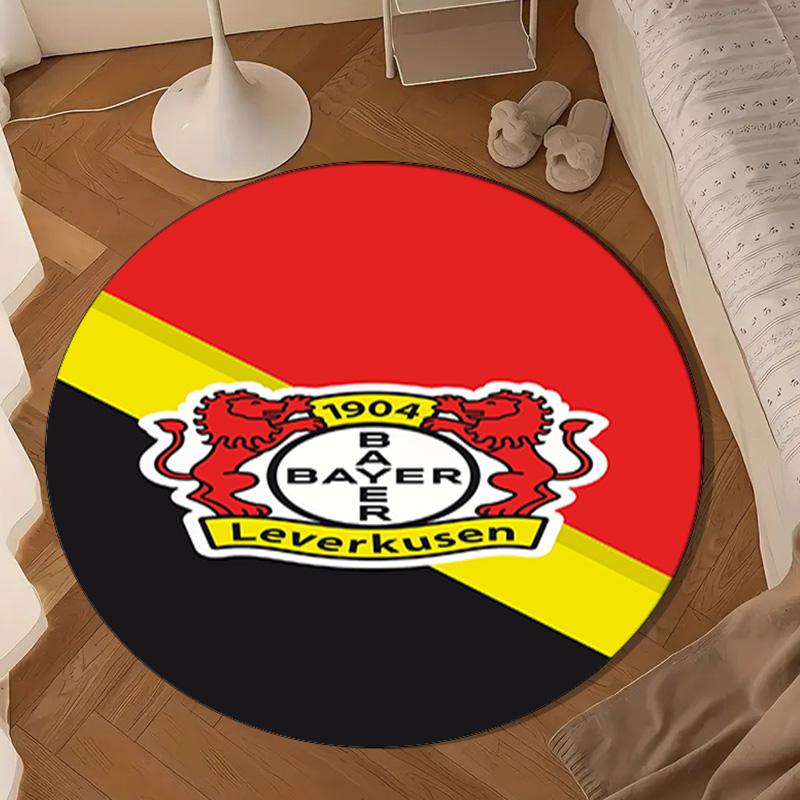 Football Club Emblem lion Round Rug for Livingroom,Bedroom, Palyroom, Chair Rug, Area rug, Circle Carpet, Large Size Fan Christmas gift
