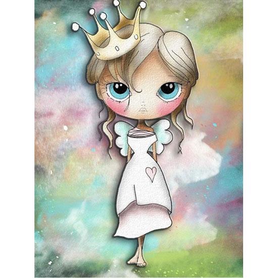 

5D Алмазная вышивка Полный дисплей Изображение Стразы Алмазная картина Мультфильм Девушка Вышивка крестом 20*30 cm