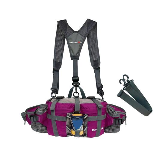 

Водонепроницаемая походная поясная сумка с 2 держателями для бутылок с водой, охотничий поясной рюкзак для кемпинга, велоспорта, рыбалки розы красного