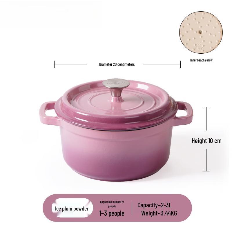 ZISIZ Enamel Non-Stick Stew Pot