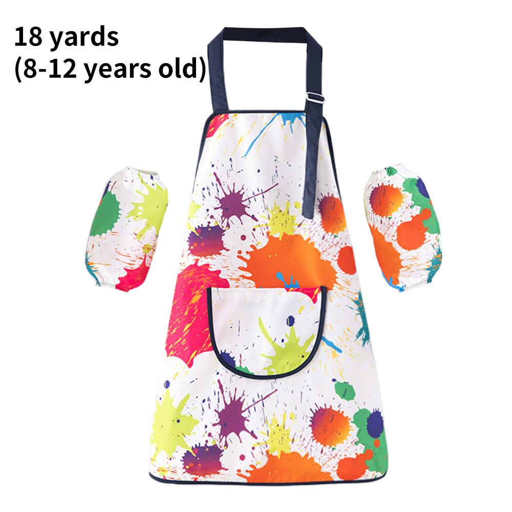 Toddler Apron Adjustable Waterproof Bib With Sleeves Kids Aprons Painting For Boys Girls Ages 2-12 Baking Cooking Classroom Home
