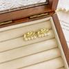 Amber Coffee French Retro Luxury Earrings - Women's Elegant Studs with Niche Design