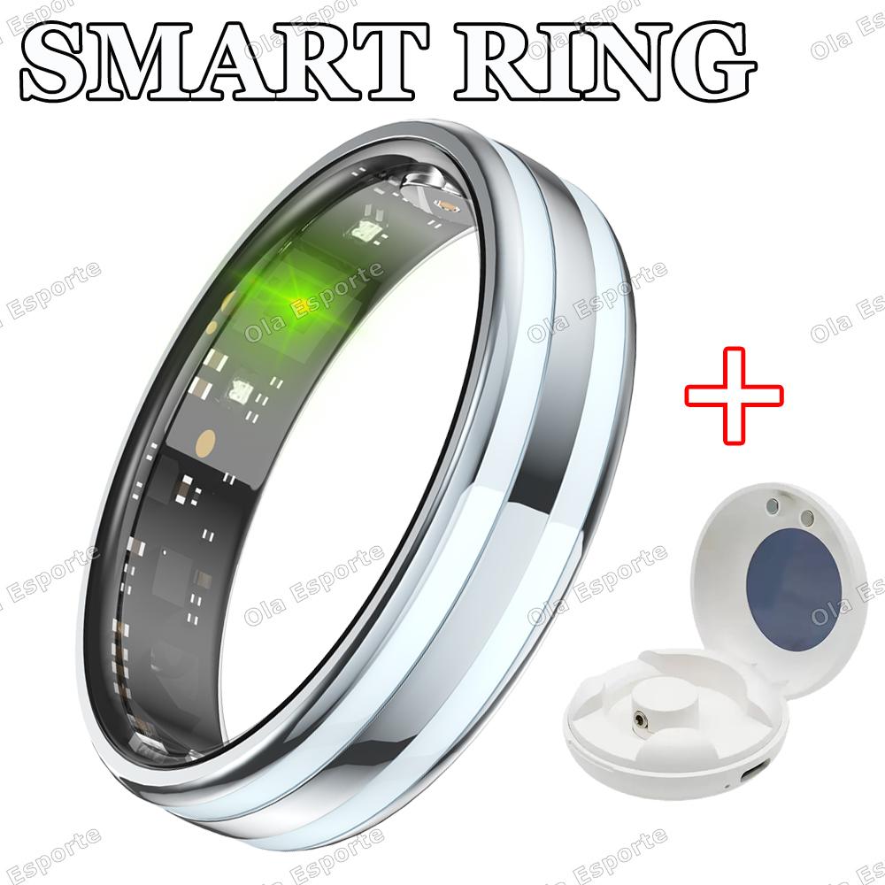New  Smart Ring Heart Rate Stress Temperature Health Monitor Multi-sport Mode Waterproof Gesture Sensing Smartring Men Women