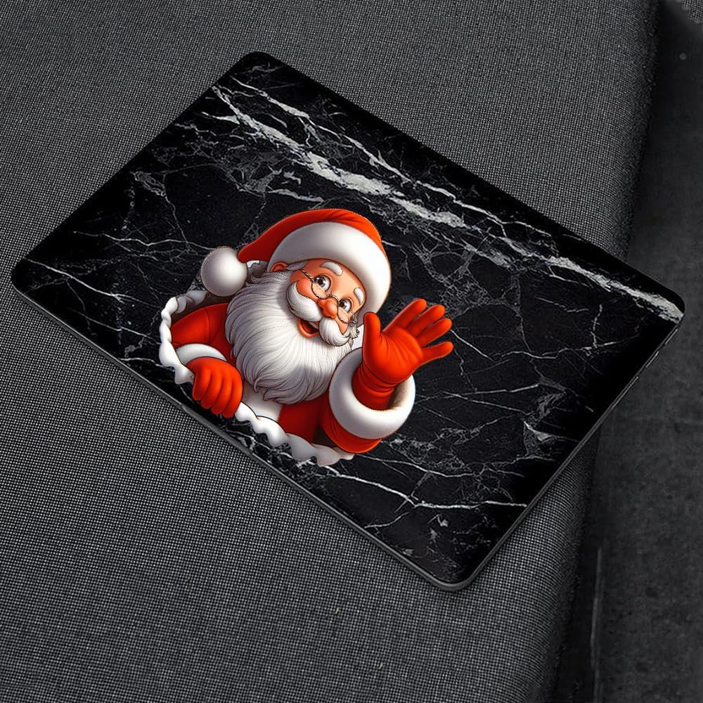 Santa Waving Hand Decal,3D Self-Adhesive Vinyl Sticker for Christmas, Polyvinyl Chloride Car & Window Cling, Suitable for Glass, Metal, Ceramic