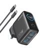 Anker 100W Max USB C Charger, 3-Port GaN and Ultra-Compact Wall Adapter, Smart Display, Touch Control, for MacBook, iPad, iPhone