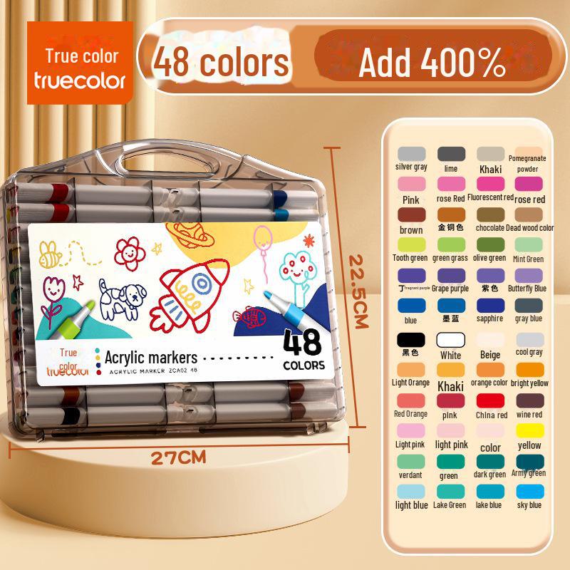 Netoxické akvarelové fixy: Umělecké fixy s věrnými barvami pro mateřskou školu, stohovatelné akrylové štětce