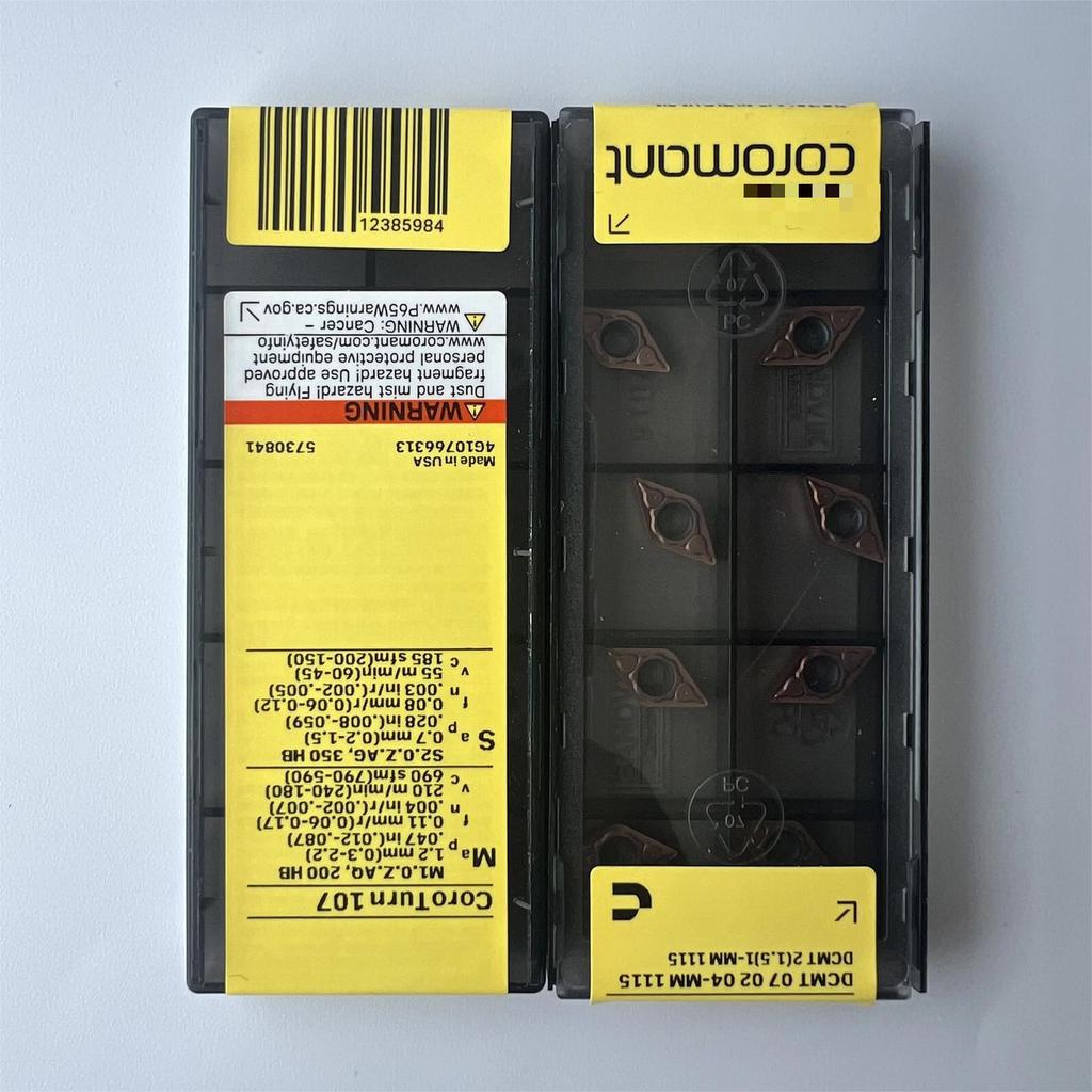 DCMT070204-MM 1115 / Industrial indexable Carbide Inserts 10 Pcs