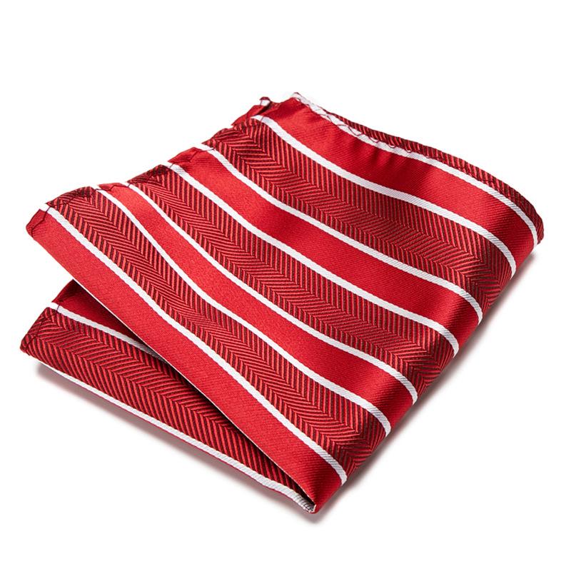 Men's Striped Jacquard Pocket Square for Weddings and Business Suits