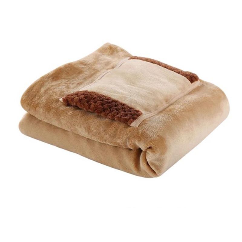 Одеяло с электрическим подогревом 60x80 см, USB Многофункциональное зимнее согревающее одеяло для рук, наколенники, офисное шерстяное дорожное одеяло для обеда, перерыва