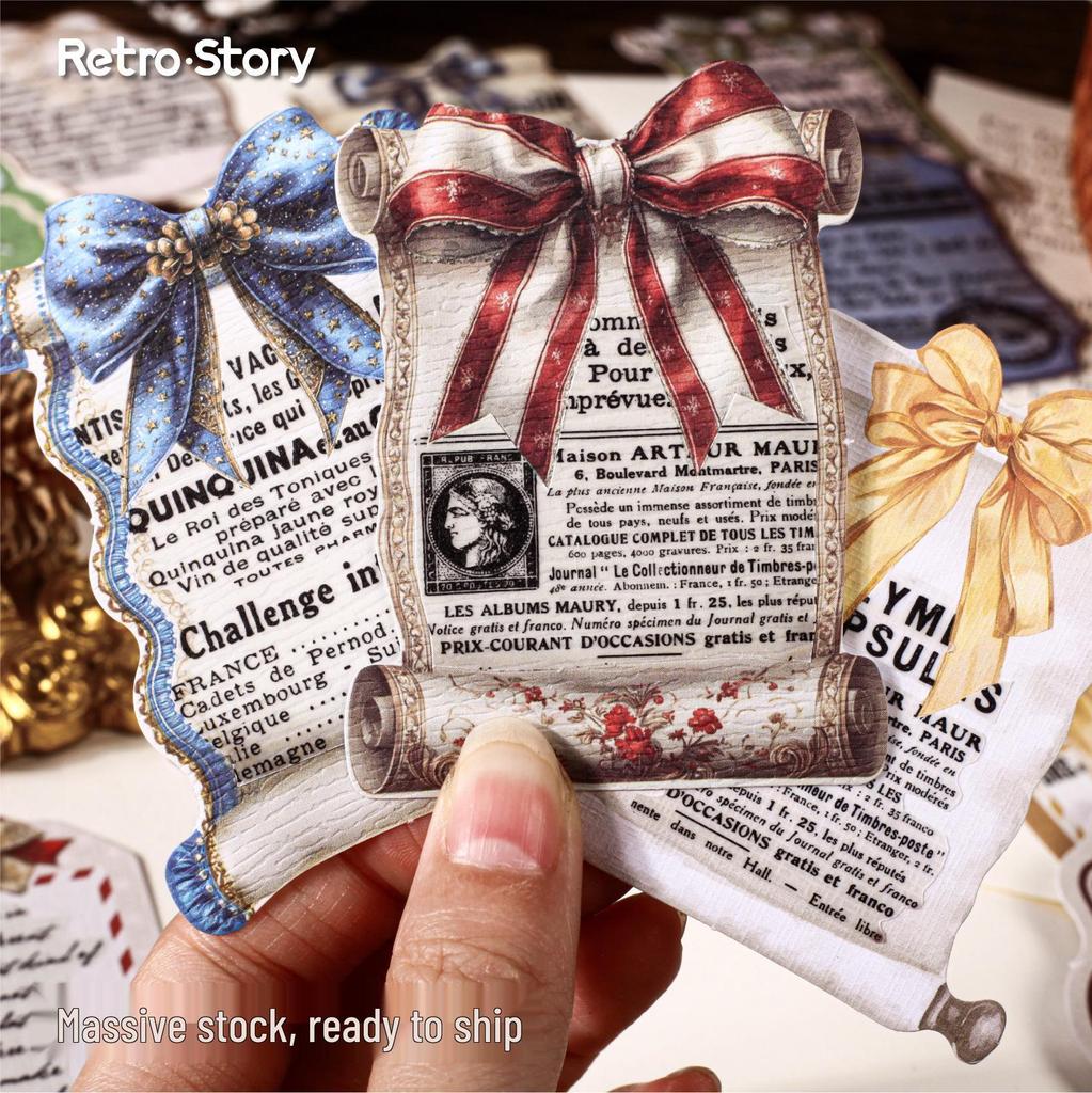 RetroStory Ručně psané festivalové nálepky - Kreativní dárek a dekorace účtu (20 poznámkových listů)