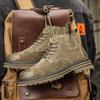 Autumn Leather Stream Martin Boots Men's Shoes Suede Casual Shoes Medium Top Short Boots Tooling Shoes