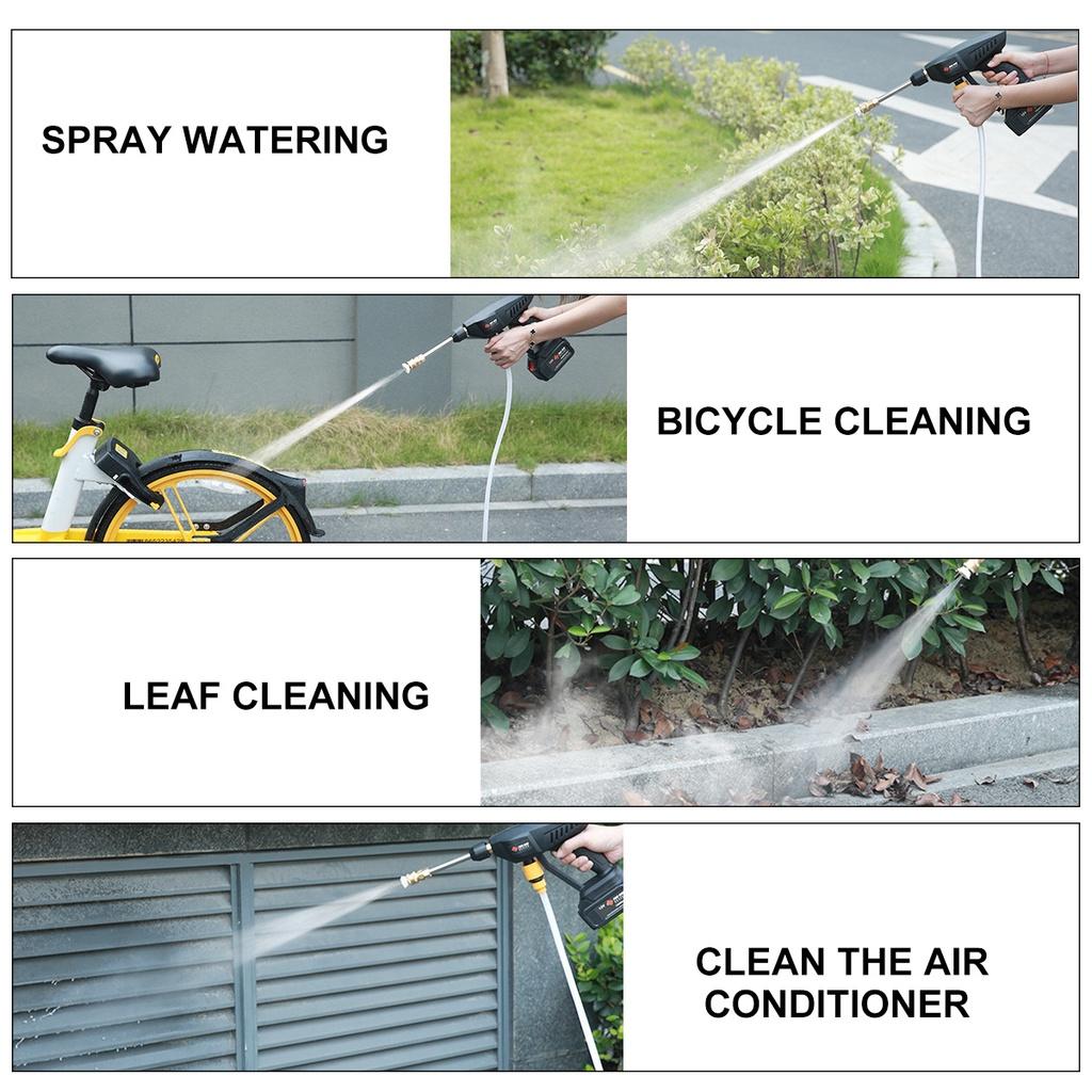 1500mah Cordless High Pressure Car Washer Rechargeable Car Wash Guns 21V Electric Water Guns Foam Machine