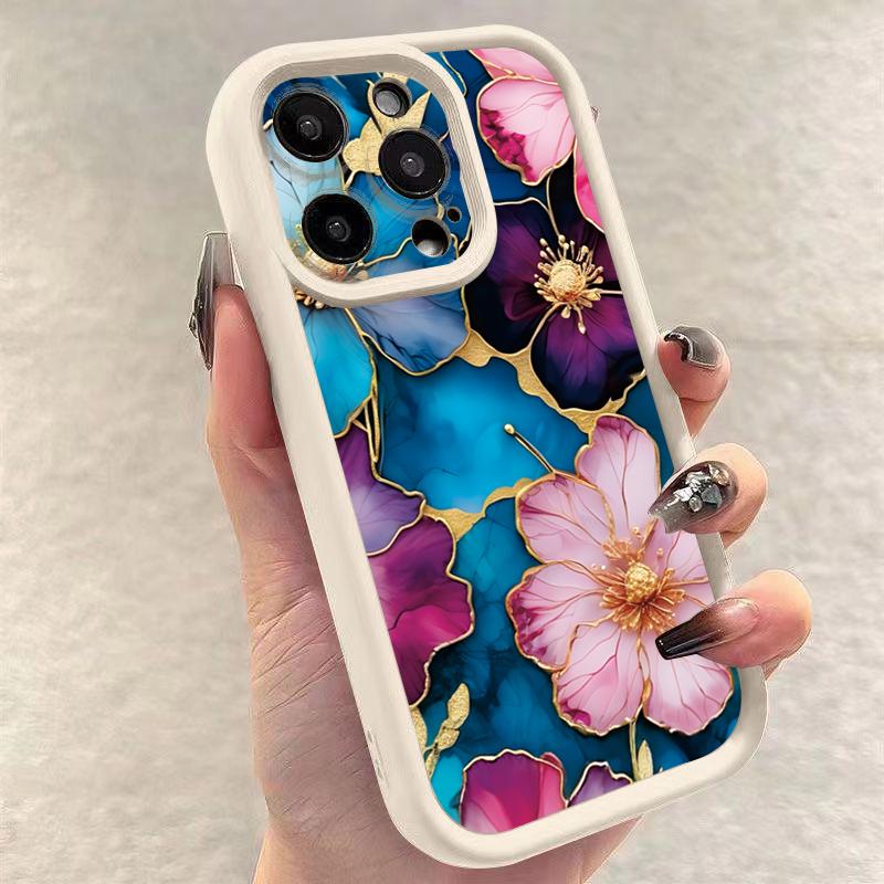 Vintage Floral Pattern Soft TPU Phone Case for Xiaomi Poco X7 X6 X5 X3 M6 F5 F6 F7 Pro 5G Shockproof Candy Silicone Bumper Cover