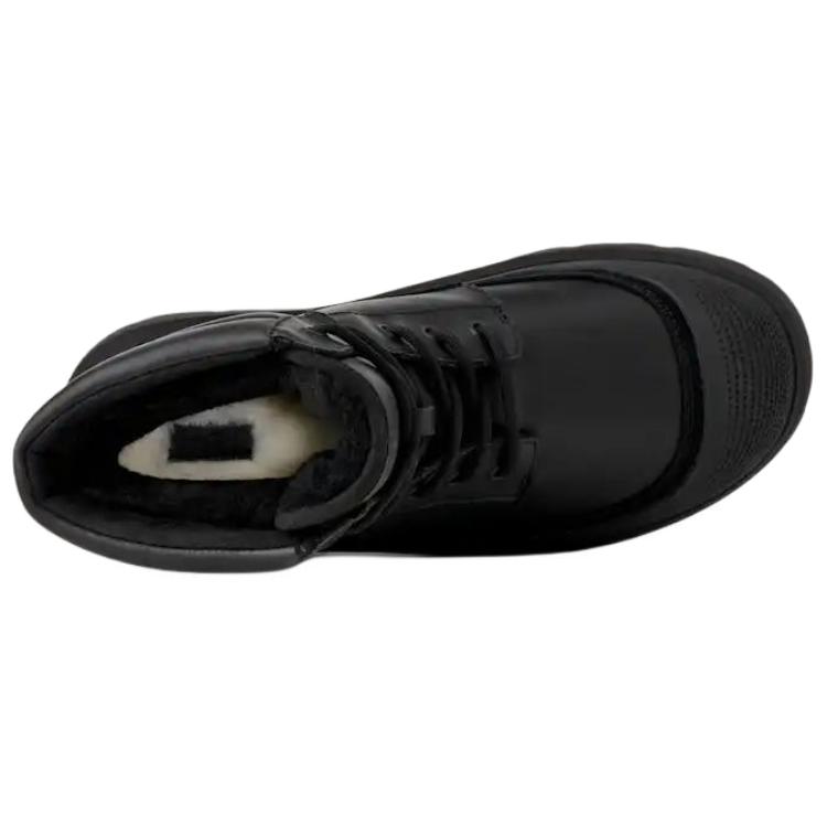 UGG Neumel High Weather Hybrid Теплые Кожаные Модные Ботинки на Шнуровке для Снега Мужские ботинки Черные 1174250-BBLC