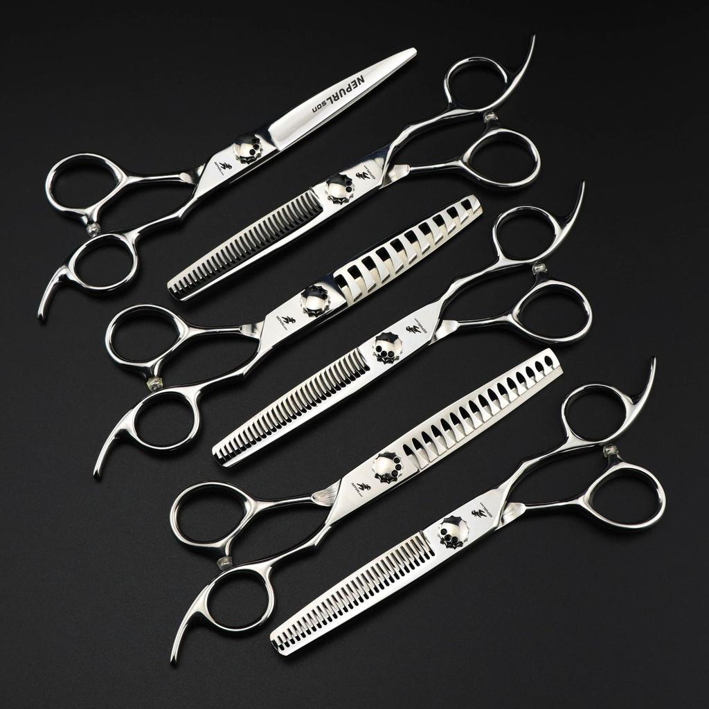 6.0 Inch Green Gem Model, Hair Scissors, Haircut, Flat Scissors, Bangs, Tooth Scissors, Antlers, Fish Bone, Non-Marking Tooth Scissors.